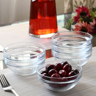 6x Dessertschale Obstschüssel Glasschüssel Salatschalen