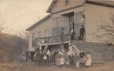 J65/ Interesting RPPC Postcard c1910 Country Store Crowd Fine Shoes 383