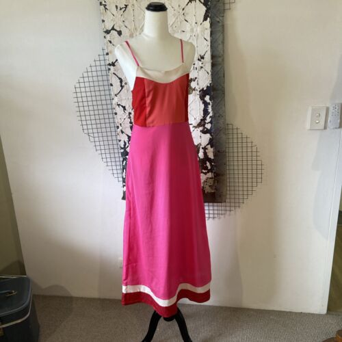 camilla & marc Sleeveless 100% Silk Maxi Dress Sz 6 - Picture 2 of 11