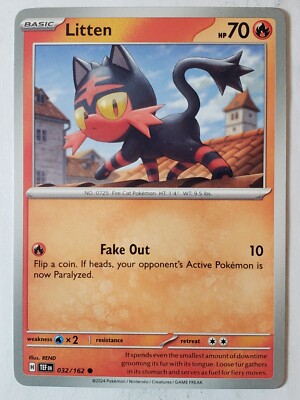 how much is litten pokemon card worth #2003 Prices | Chinese Gem Pack 4 REND SV05 Litten 032/162 NM / M