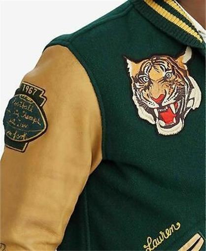 Polo Ralph Lauren✨ミリタリージャケット タイガー ワッペン L NWT Retail Store Polo Ralph Lauren Tiger Head Wool Leather