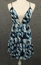 Lovers & Friends Sundress Womens Small Sleeveless Knee Length Lined Blue Water