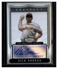2007 Bowman Sterling Prospects Refractors #NN Nick Noonan Auto GIANTS /199 