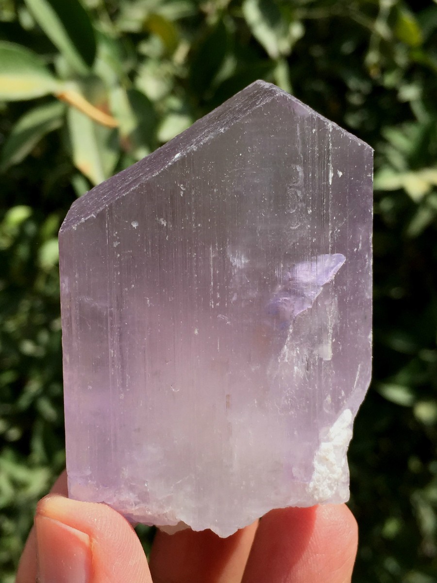 Terminated Lavender SPODUMENE KUNZITE Crystal with Mini Quartz