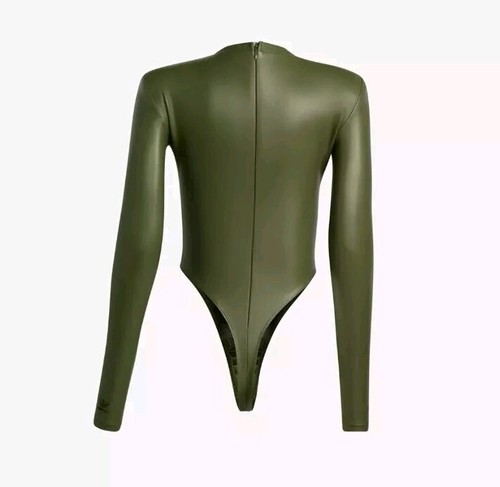 Adidas x Ivy Park Beyoncé Padded Faux Leather Body Suit Wild Pine Size S Small - Picture 2 of 6