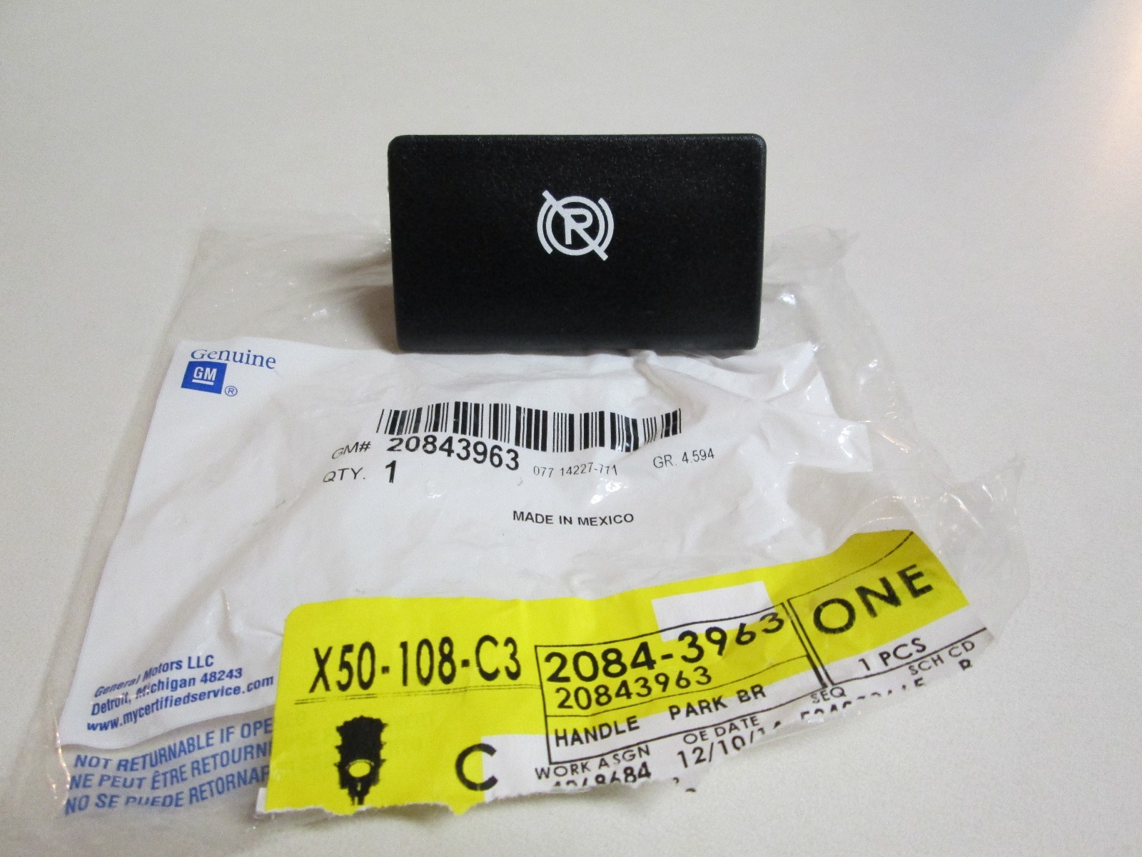 20042012 CHEVROLET COLORADO GMC CANYON PARKING BRAKE RELEASE HANDLE