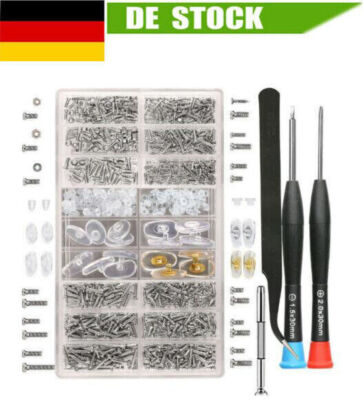 Brillen Reparatur Set mit Schrauben Nasenpads Set für Brillen Sonnenbrillen~