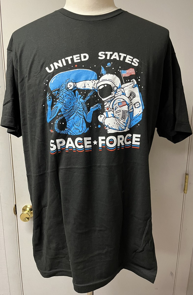NEW Mens UNITED STATES SPACE FORCE T-Shirt Black Size XL