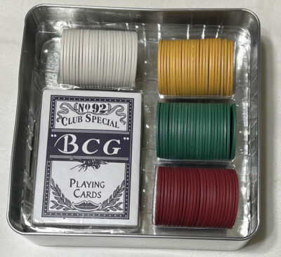 BCG Club Special Playing Cards Set With Chips (Pre-owned)