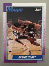 1992-93 Topps Archives 1990 Dennis Scott Rookie #138 Orlando Magic NBA Lesen!