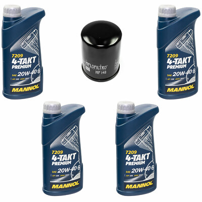 Motoröl Ölfilter HF148 Set 20W40 4 Liter für Yamaha FJR 1300 FJR1300 2001-2010