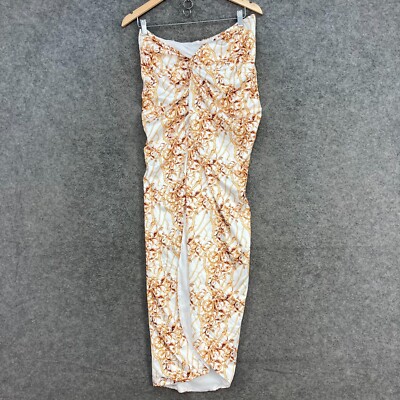 NEW Meshki Skirt Womens XL Multicolour Maxi Zip Lined Slit 21210
