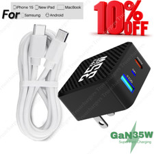 For iPhone 17 16 15 iPad MacBook Samsung 35W USB-C Fast Charger PD Type-C Cable