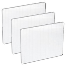 Acryl-Stempelblock,3er-Pack,rechteckige Form mit Linien,4,7 x 2 Zoll