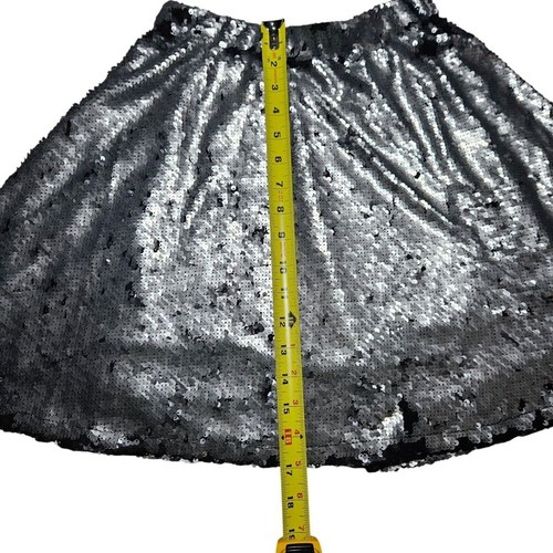 T+J Designs Silber Pailletten Minirock Gr. XS/S Disco Glam Y2K Urlaub Party - Bild 7 von 8