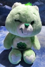 1983 Kenner Care Bears Good Luck Winking Plush Shamrock Green Vintage