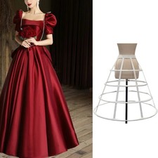4 Tiers Elastic Waist Cage Crinoline Petticoat For Cosplay Bridal Event Costume