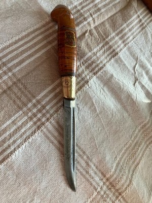 Vintage Eino Lahdensuo Finland Puukko Knife With Sheath 