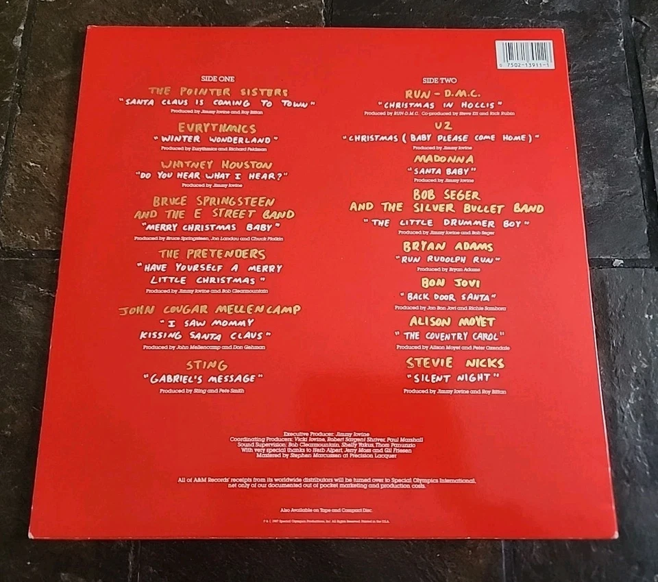 A VERY SPECIAL CHRISTMAS LP EX VINYL 1987 Springsteen Bon Jovi Sting Whitney U2  - Image 3 of 4
