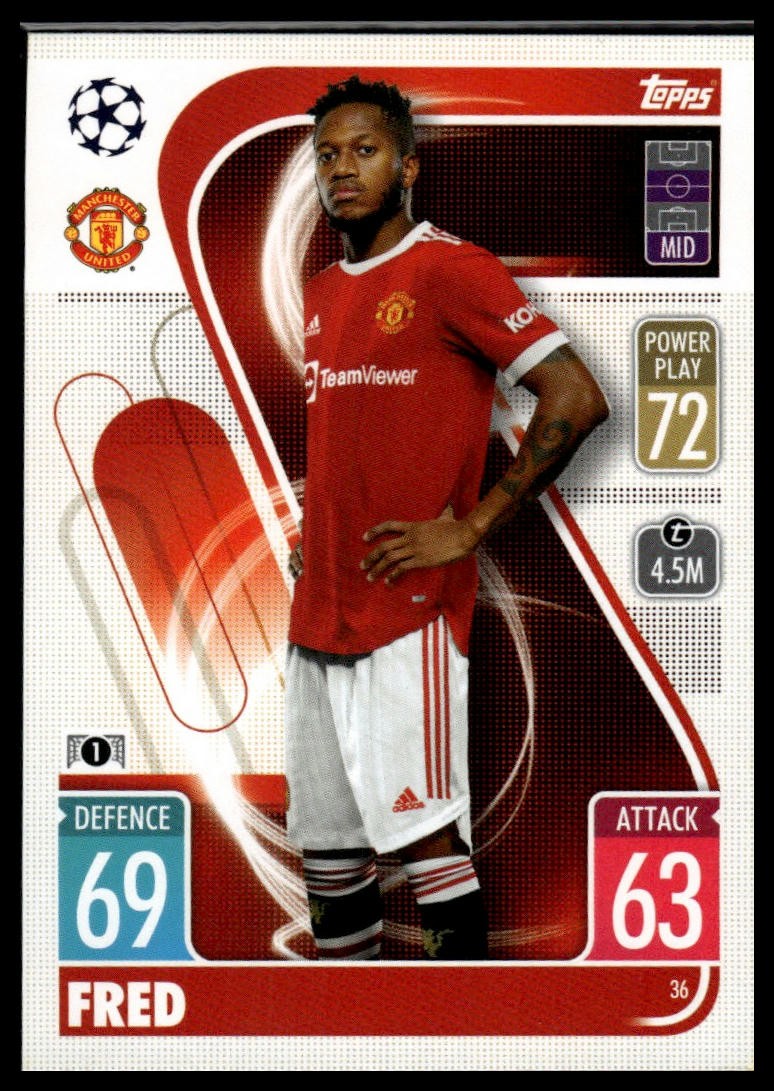 2021-22 Topps Match Attax Champions & Europa League #36 Fred