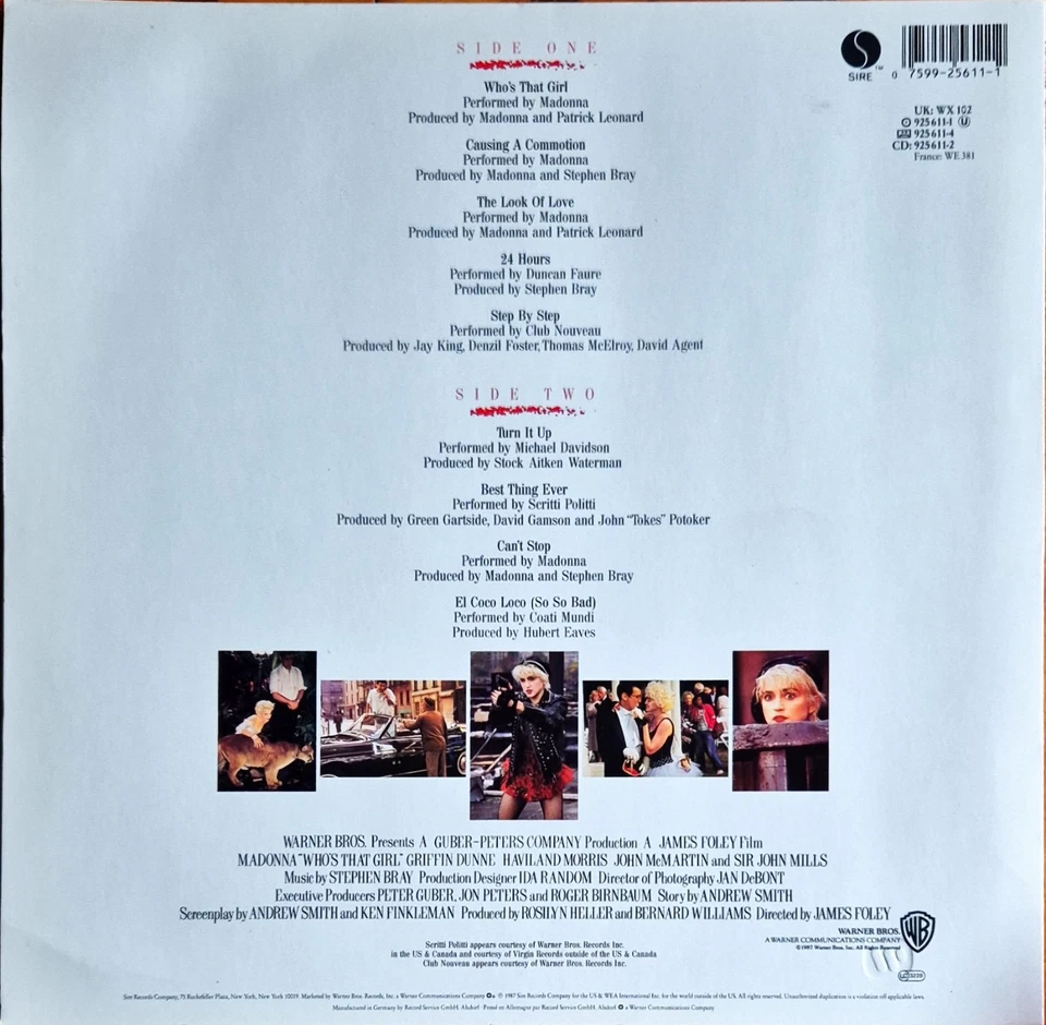 Madonna - Who's that girl (1987) Sire Vinyl LP - Bild 2 von 4