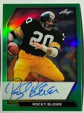 2026 Leaf Metal Rocky Bleier Auto Autograph Prismatic Green On Card #d 3/4