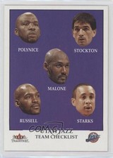2000 Fleer Tradition Team Checklist Olden Polynice John Stockton Karl Malone 8sr