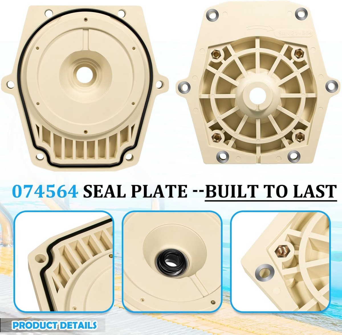 んぷあ様 074564 Seal Plate Gasket Shaft Seal PS-1000 for Pentair WhisperFlo