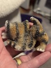 Striped Porcelain Textured Tabby Kitten Figurine 1950s Japan Vintage — photo 2