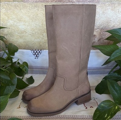 NEW Lucky Brand Women s Leather Kailani Knee-High Tan Boho Riding Boots, Size 8M
