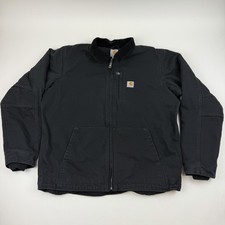 Carhartt Men's Large Tall Full Swing Armstrong Active Black Canvas Lined Jacket