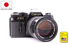 [No US Extra Duty / Tested / Mint] Canon AE-1 35mm SLR Film Camera FD 135mm JP