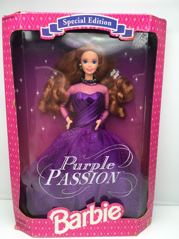 Vintage 1995 Mattel Purple Passion Redhead Barbie Doll 13555 Special Edition NIB