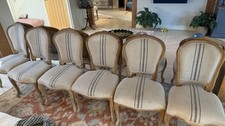American Oak Beaumont Stripe Indoor Dining Chairs x 12