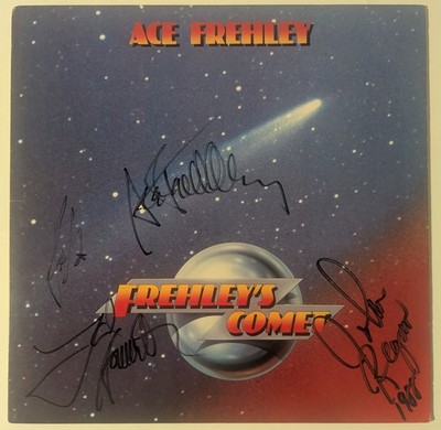 Ace Frehley - KISS - Autographed Frehley's Comet LP Outer Sleeve - 4 Band Autos 