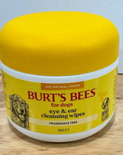 Burt's Bees for Dogs Eye  Ear Cleansing Wipes 100ct PH Balanced Fragrance Free