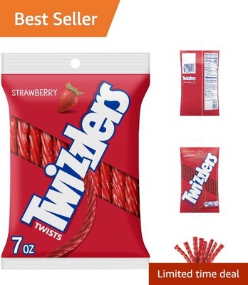 Twists Strawberry Flavored Chewy Candy Bag (7 oz) - Perfect for Sharing