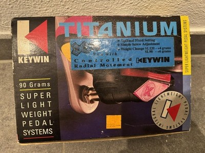 vintage NOS Keywin SL 90 T Titanium Ti Pedal Klickpedal clipless road time trial