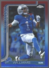 2025 Topps Chrome Jameson Williams #97 RED WHITE & BLUE REFRACTOR