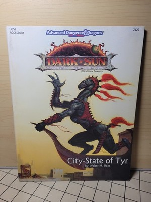 *RARE* TSR Dark Sun City-State of Tyr VG+ Advanced Dungeons & Dragons 2nd Ed RPG