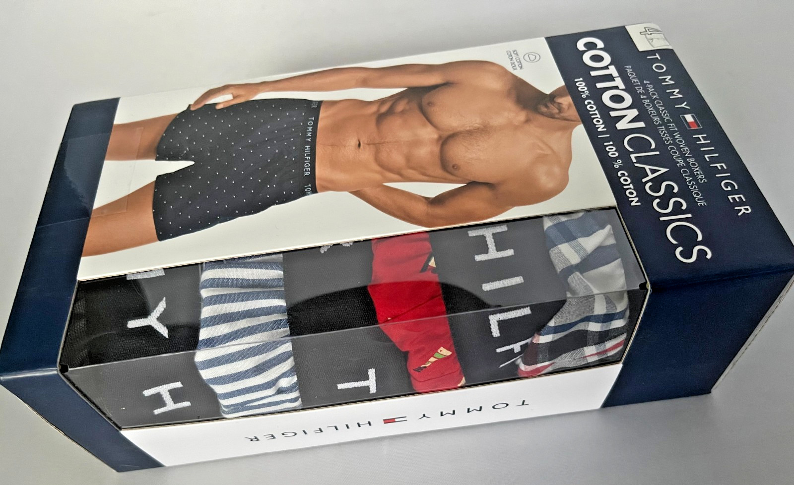 TOMMY HILFIGER Men's Underwear  Woven Boxers 100% Cotton Classic Fit 4 Pack  S M thumbnail 3