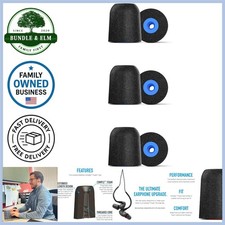 Memory Foam Ear Tips Large 3 Pairs Noise Isolating Secure Fit for Earbuds