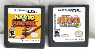 Mario Vs. Donkey Kong Mini-Land Mayhem & Nintendo DS Naruto Ninja Council 3 game