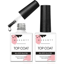 Gel Top Coat - 2 PCS No Wipe Top Coat Gel Nail Polish High Glossy Shine Finish L