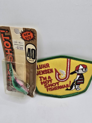 Vintage Luhr Jensen Pre Rapala Hot Shot 40   Green Double Eagle   Silent