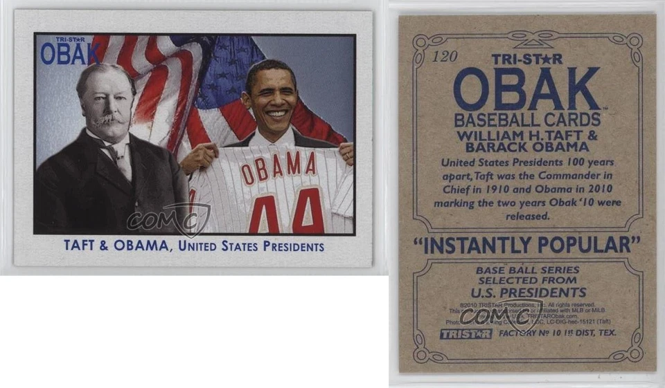 2010 TRISTAR Obak William H Taft Barack Obama #120 - Image 3 of 3