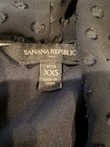 Banana Republic Sleeveless Tie Neck Top Blouse Black Size XXS - Picture 5 of 6