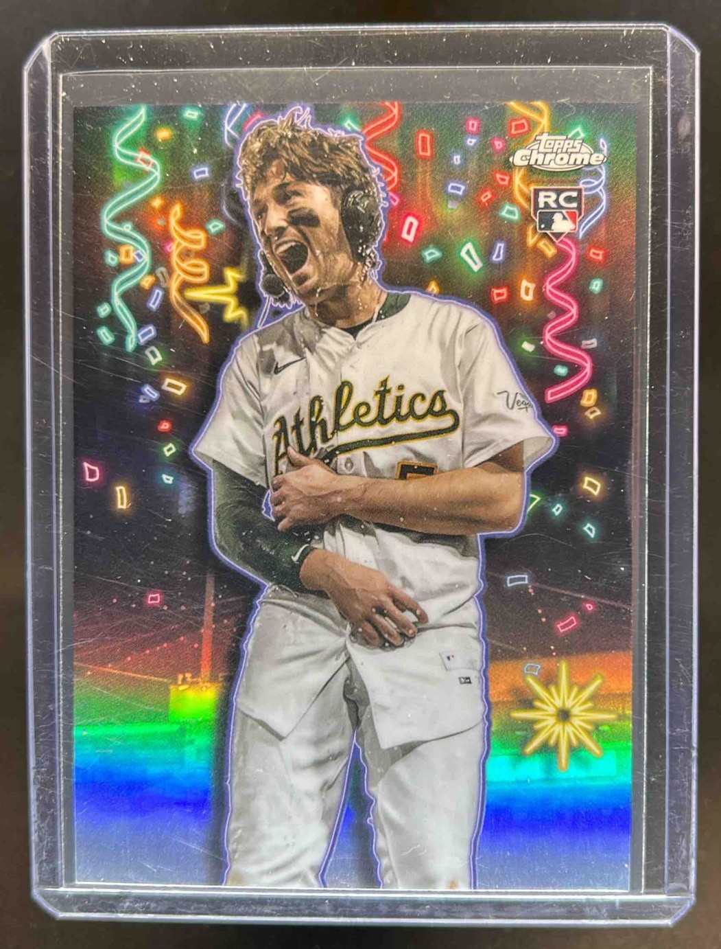 2025 Topps Chrome Update Jacob Wilson Celebracion RC Rookie #CT-16 Athletics