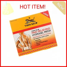 Tiger Balm Pain Relieving Large Patch, 4" x 8", 4/pack – Pain Relieving Patch – 