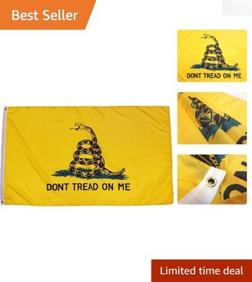Gadsden Flag 3x5 ft - Don't Tread On Me Durable UV-Resistant Polyester Banner